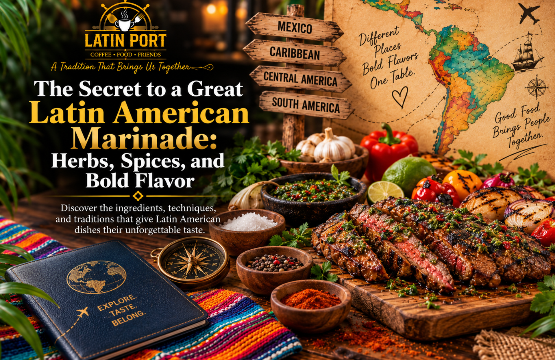 The Secret to a Great Latin American Marinade: Herbs, Spices, and Bold Flavor
