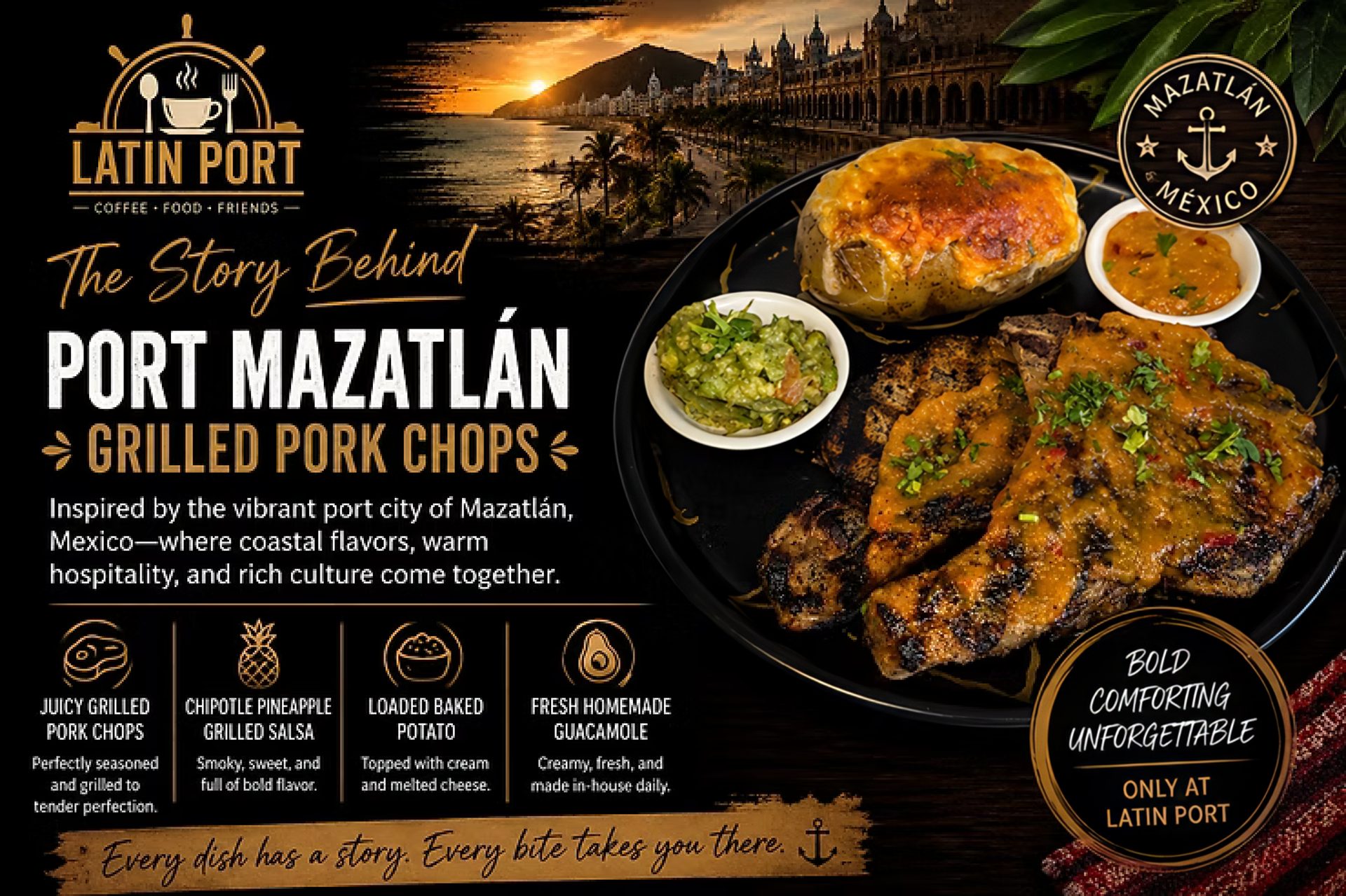 More Than a Name: The Story Behind the Port Mazatlán Grilled Pork Chops