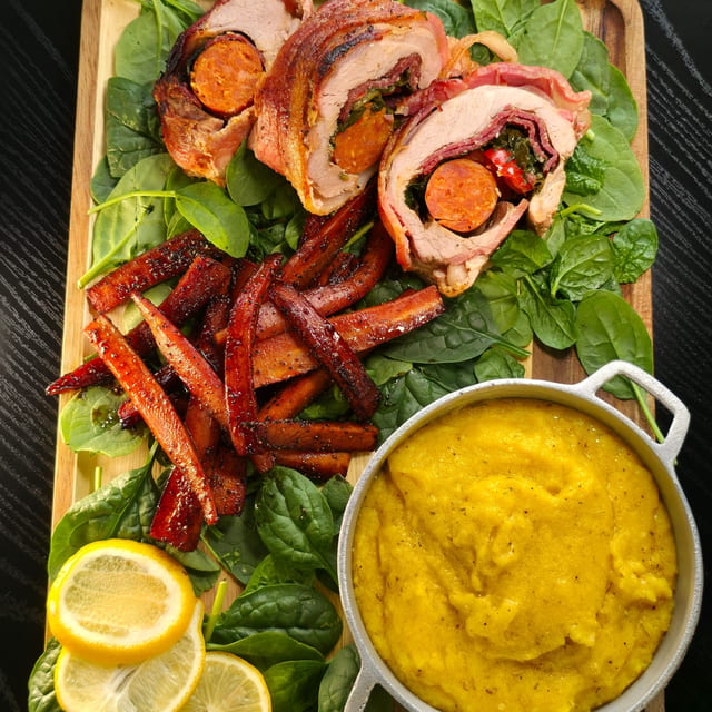Captain’s Stuffed Pork Loin.