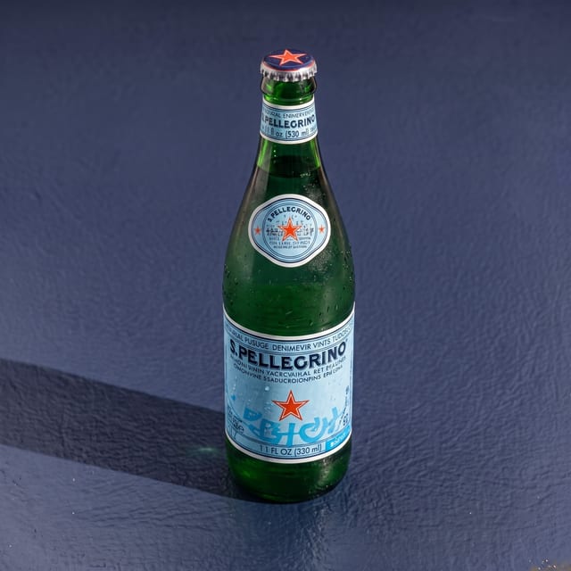 Water Pellegrino.