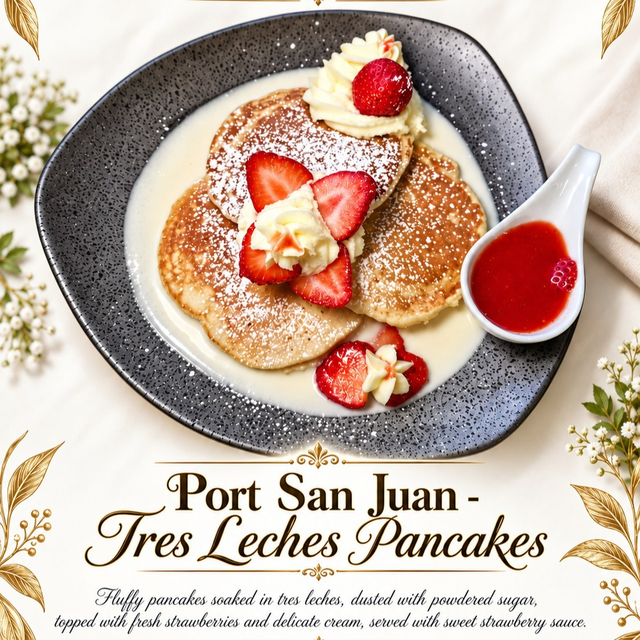 Port San Juan - Tres Leches Pancakes.