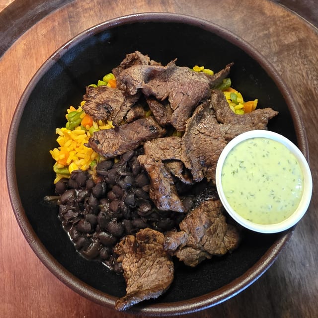 Carne Asada Over Rice.