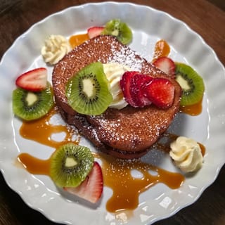 Port Montevideo Churro French Toast stuffed with dulce de leche