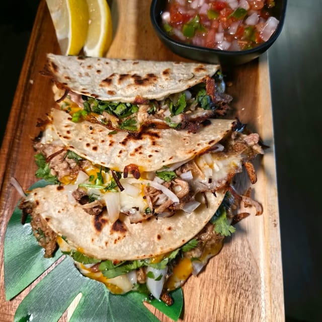 3 Pernil Pork Tacos.