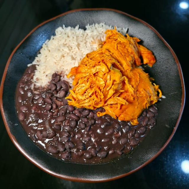 Tinga Chicken Over Rice.