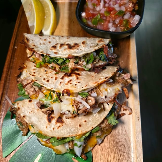 3 Pernil Pork Tacos.