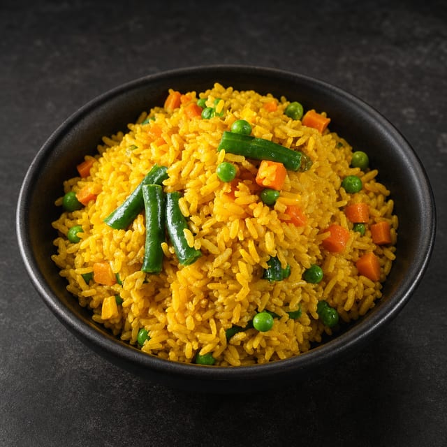 Yellow Rice With Veggies.